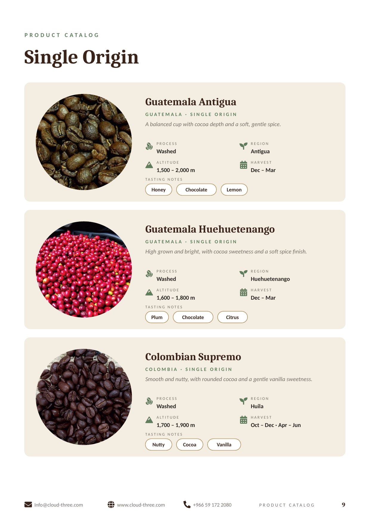 Cloud 3 Coffee — Single Origin