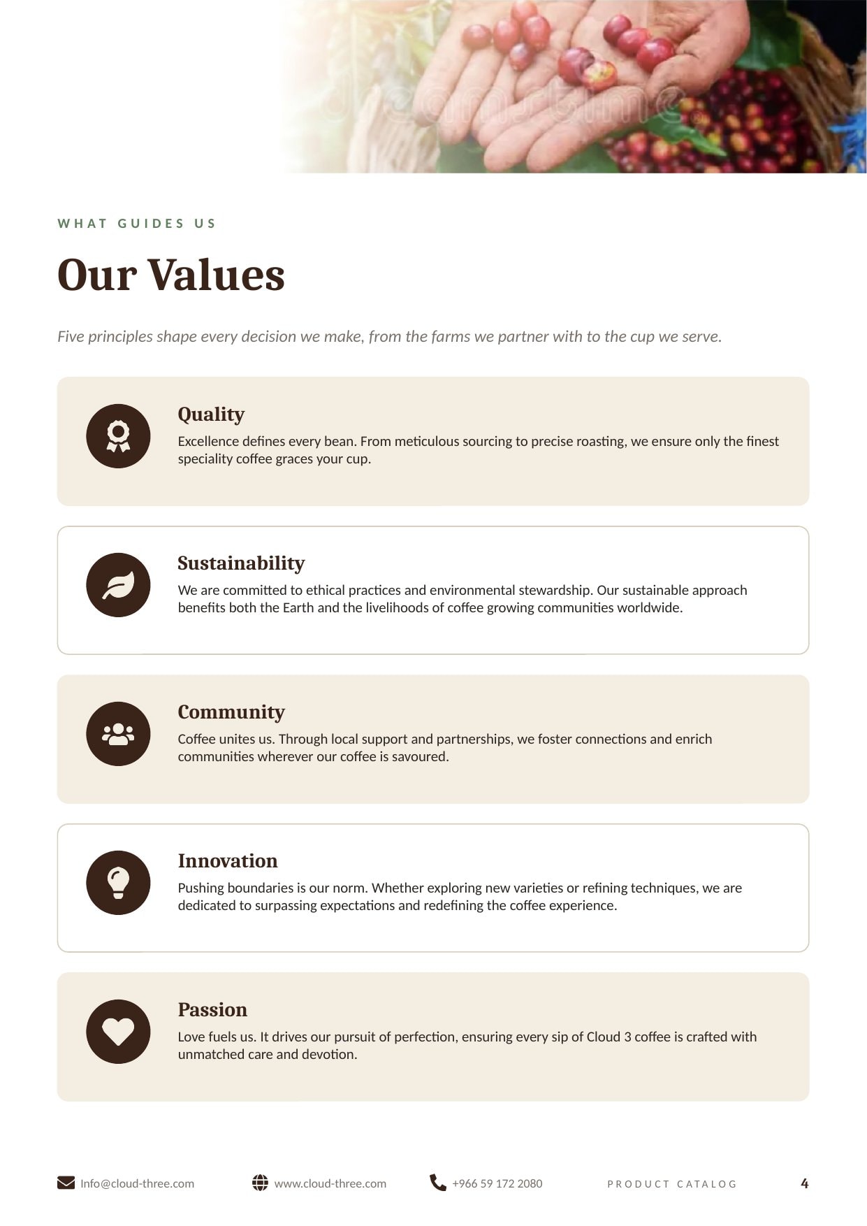 Cloud 3 Coffee — Vision and Mission