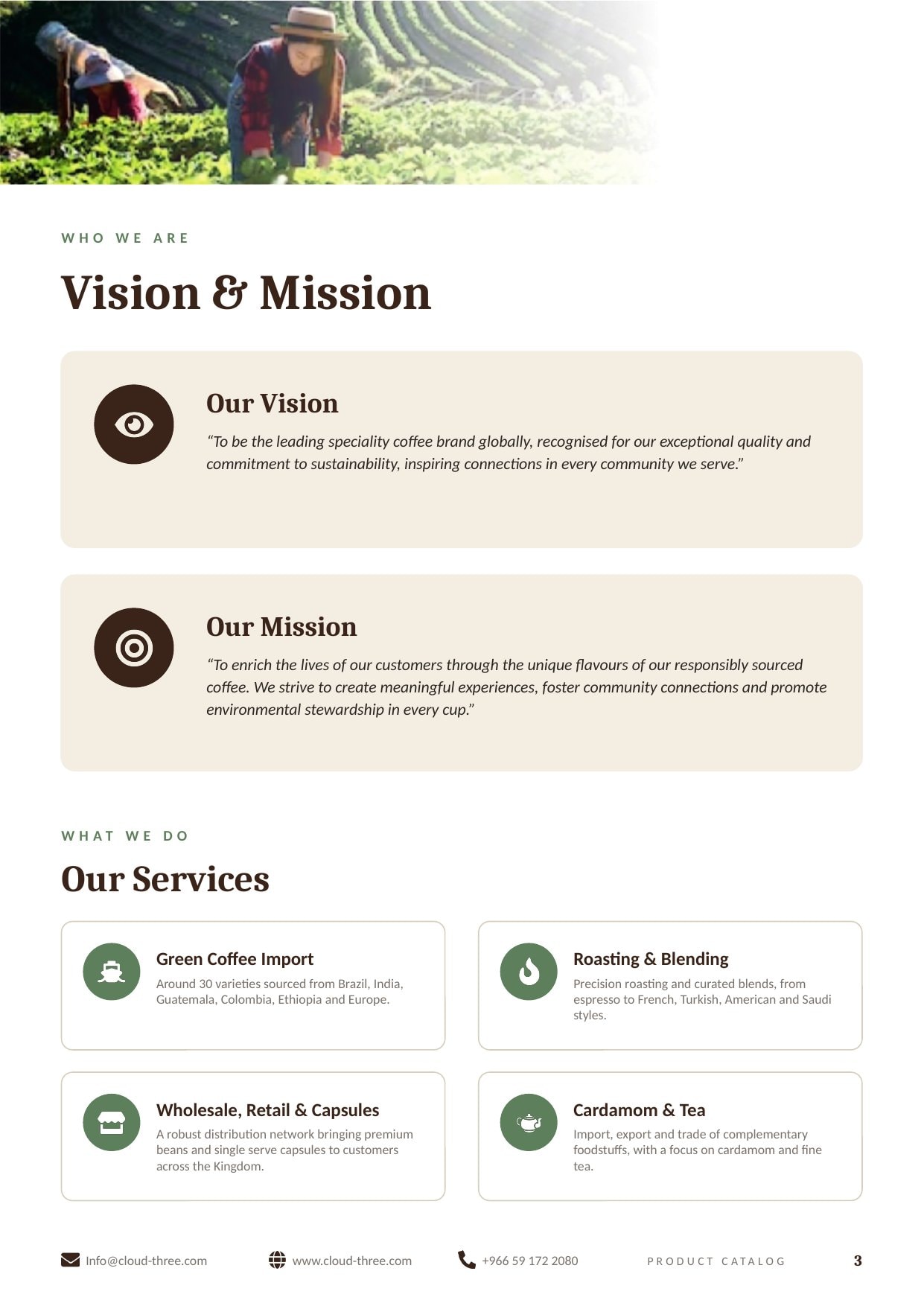 Cloud 3 Coffee — Welcome